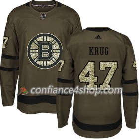 Adidas Maillot de Hockey Boston Bruins Torey Krug 47 2017-2018 Camo Vert Authentic - Homme
